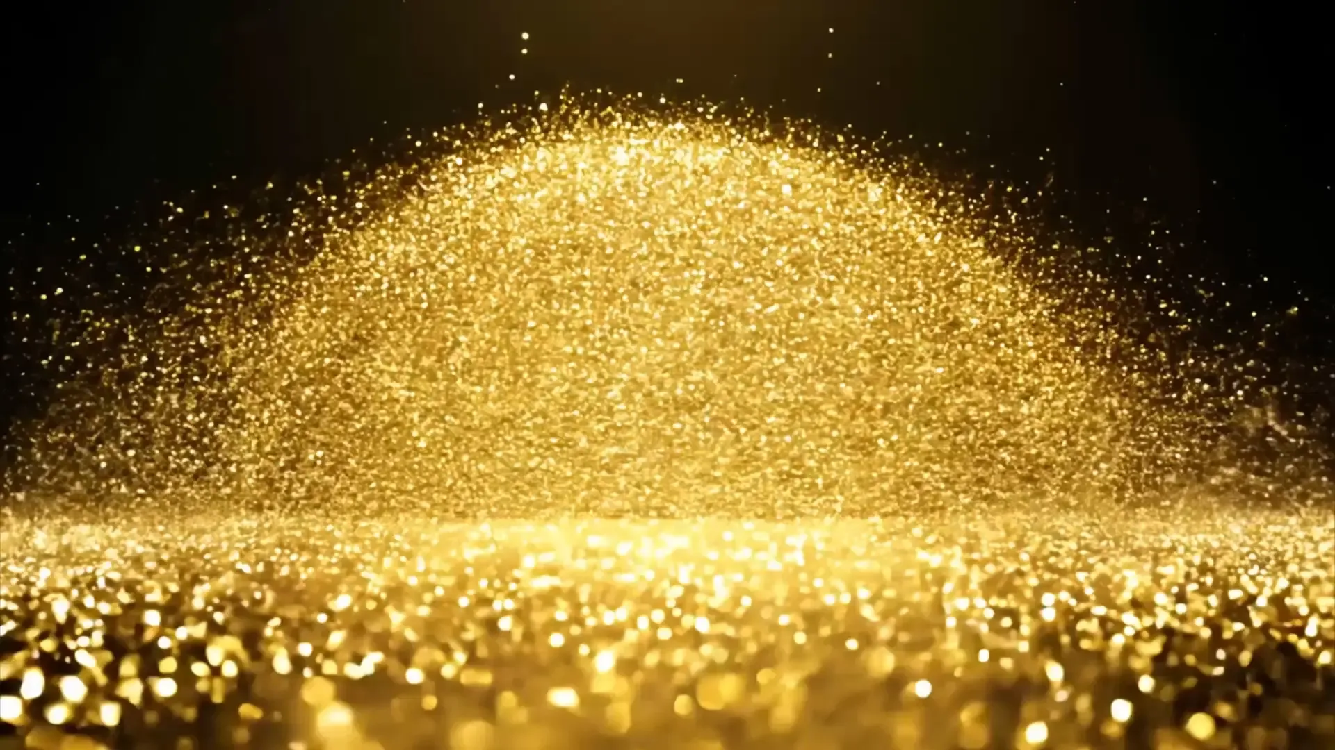 Shimmering Gold Glitter Title Animation Background